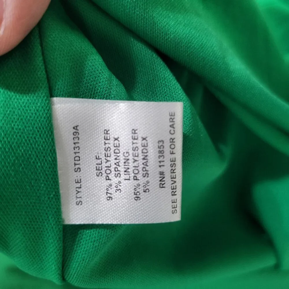 SUGARLIPS Womens LG Kelly Green Miss Sunshine Convertible Sleeve Babydoll Dress - Picture 10 of 12